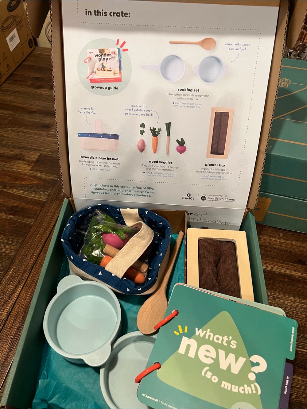 KiwiCo Let’s Pretend Cooking Planter Box Veggies Basket